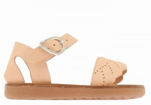 Kids' Ancient Greek Sandals Little Andromeda Soft Casual Sandals Beige | NDL8021RZ