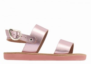 Kids' Ancient Greek Sandals Little Clio Soft Casual Sandals Pink | HLF8785ZI