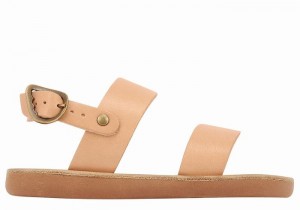 Kids' Ancient Greek Sandals Little Clio Soft Casual Sandals Beige | LBO3994KS