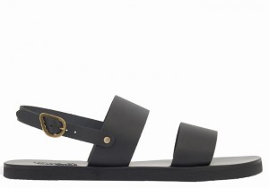 Men Ancient Greek Sandals Dinatos Casual Sandals Black | IIN9430DQ