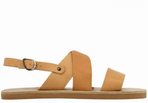 Men Ancient Greek Sandals Miltos Casual Sandals Beige | LMS5415SM