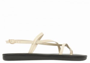 Women Ancient Greek Sandals Alethea Back-Strap Sandals White | MTR6961AK