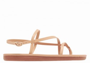 Women Ancient Greek Sandals Alethea Back-Strap Sandals Beige | CHX3368SX