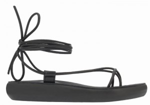 Women Ancient Greek Sandals Diakopes Comfort Gladiator Sandals Black | NAW7098VB