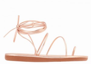 Women Ancient Greek Sandals Du Toe-Post Sandals Rose Gold | SWC554ND