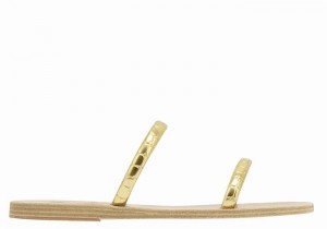 Women Ancient Greek Sandals Echidna Slide Sandals Gold | KVG2557GX