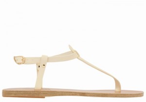 Women Ancient Greek Sandals Lito Flip Flop Leather Back-Strap Sandals White | ORZ8763SS