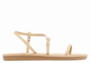 Women Ancient Greek Sandals Niove Back-Strap Sandals Beige | SVD7494ZB