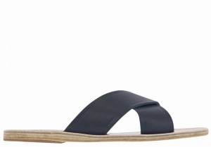 Women Ancient Greek Sandals Thais Slide Sandals Dark Blue | OEE3990IX