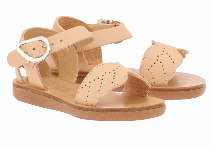 Kids' Ancient Greek Sandals Little Andromeda Soft Casual Sandals Beige | NDL8021RZ