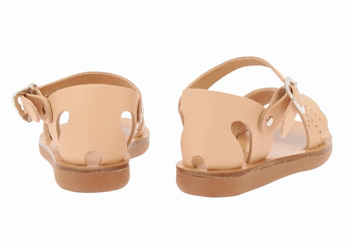 Kids' Ancient Greek Sandals Little Andromeda Soft Casual Sandals Beige | NDL8021RZ