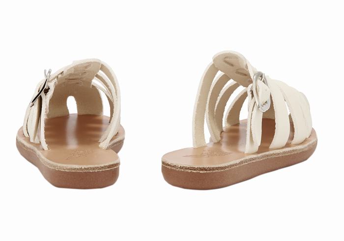 Kids' Ancient Greek Sandals Little Cosmia Soft Fisherman Sandals White | ETY4515MP