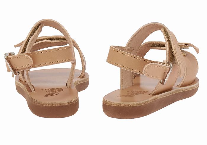 Kids' Ancient Greek Sandals Little Iliada Soft Casual Sandals Beige | WEI7925HI