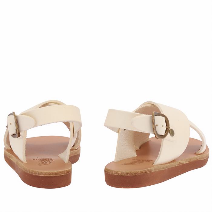 Kids' Ancient Greek Sandals Little Maria Soft Casual Sandals White | JRN9673WS