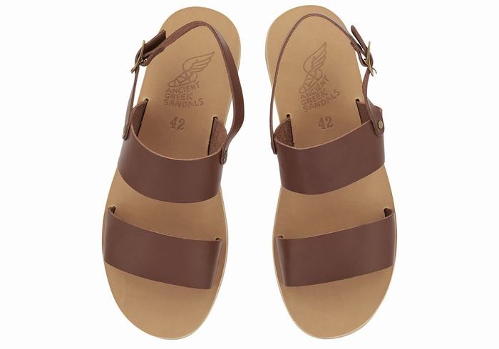 Men Ancient Greek Sandals Dinatos Casual Sandals Coffee | TLG8492LQ