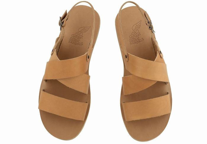 Men Ancient Greek Sandals Miltos Casual Sandals Beige | LMS5415SM