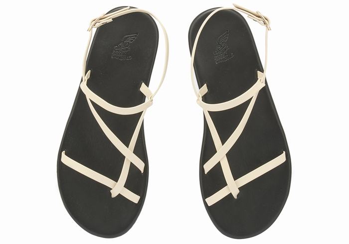 Women Ancient Greek Sandals Alethea Back-Strap Sandals White | MTR6961AK