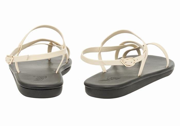 Women Ancient Greek Sandals Alethea Back-Strap Sandals White | MTR6961AK