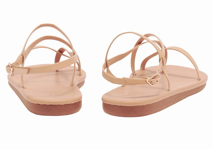 Women Ancient Greek Sandals Alethea Back-Strap Sandals Beige | CHX3368SX