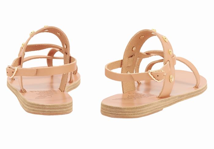 Women Ancient Greek Sandals Alethea Bee Back-Strap Sandals Beige | IWA8031TD