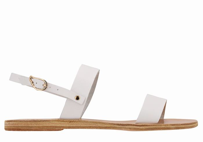 Women Ancient Greek Sandals Clio Back-Strap Sandals White | MAX3652TA