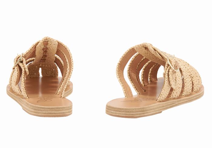 Women Ancient Greek Sandals Cosmia Fisherman Sandals Beige | EFS6157MK