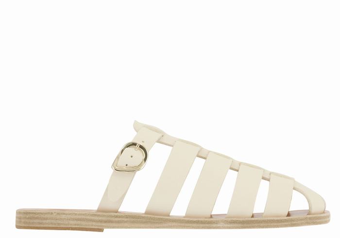 Women Ancient Greek Sandals Cosmia Fisherman Sandals White | PAE8118ZX