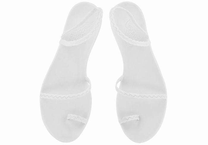 Women Ancient Greek Sandals Eleftheria Braided Sandals White | YZF4182KE