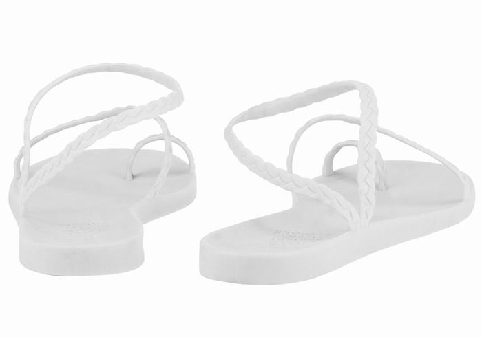 Women Ancient Greek Sandals Eleftheria Braided Sandals White | YZF4182KE