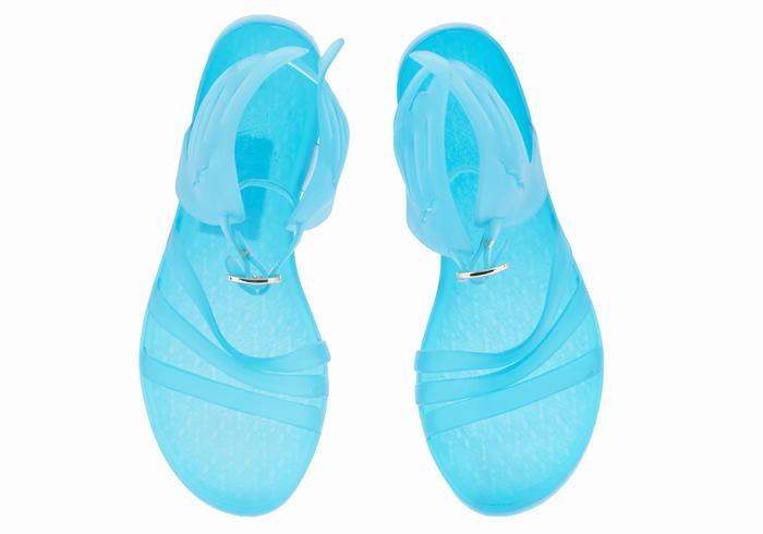 Women Ancient Greek Sandals Ikaria Ankle Strap Sandals Light Blue | HXE5467GV