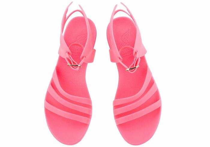 Women Ancient Greek Sandals Ikaria Ankle Strap Sandals Rose Pink | QFI5479QA