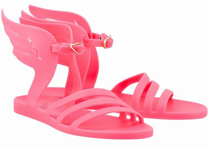 Women Ancient Greek Sandals Ikaria Ankle Strap Sandals Rose Pink | QFI5479QA