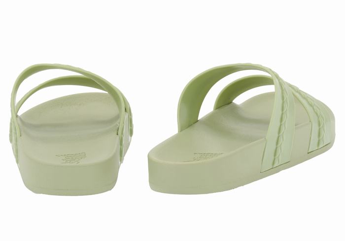 Women Ancient Greek Sandals Meli Slide Sandals Green | MEH3743FZ