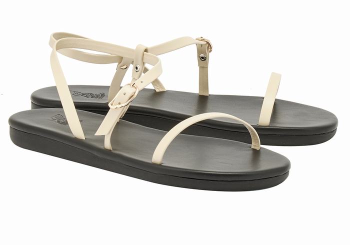 Women Ancient Greek Sandals Niove Back-Strap Sandals White | JTI9083TW