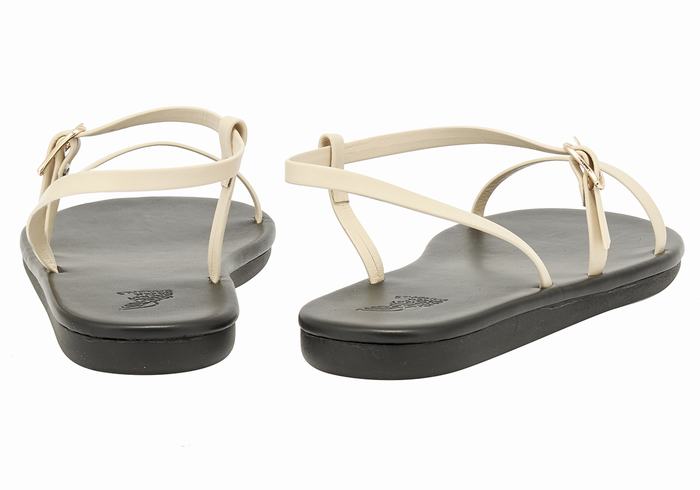 Women Ancient Greek Sandals Niove Back-Strap Sandals White | JTI9083TW