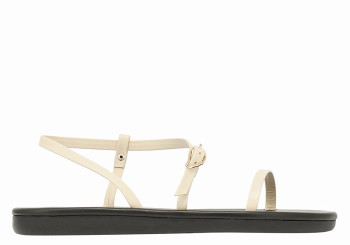 Women Ancient Greek Sandals Niove Back-Strap Sandals White | JTI9083TW