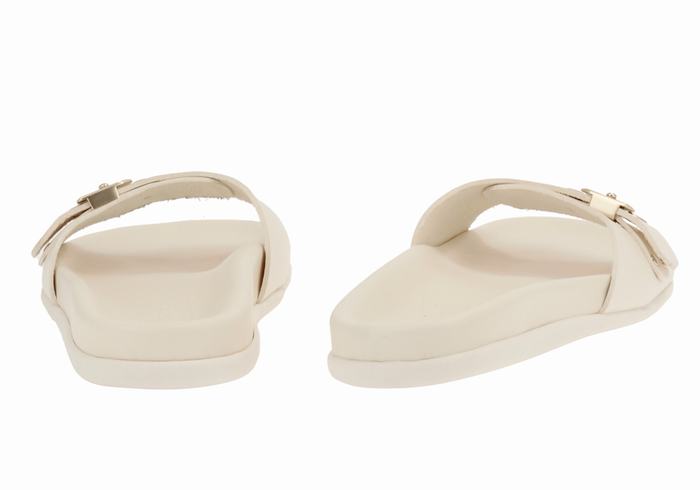 Women Ancient Greek Sandals Odi Slide Sandals White | BRC2671HU