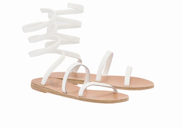 Women Ancient Greek Sandals Ofis Gladiator Sandals White | NRW3052RJ