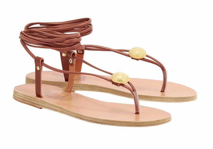 Women Ancient Greek Sandals Persephone Gladiator Sandals Red | IZB9450NC