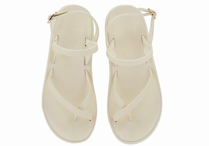 Women Ancient Greek Sandals Tereza Comfort Back-Strap Sandals White | LLZ4840CR