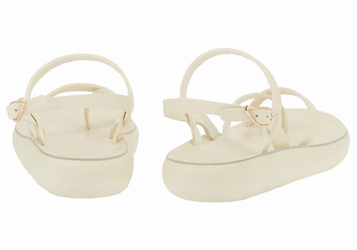 Women Ancient Greek Sandals Tereza Comfort Back-Strap Sandals White | LLZ4840CR