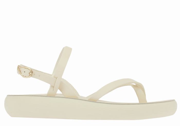 Women Ancient Greek Sandals Tereza Comfort Back-Strap Sandals White | LLZ4840CR