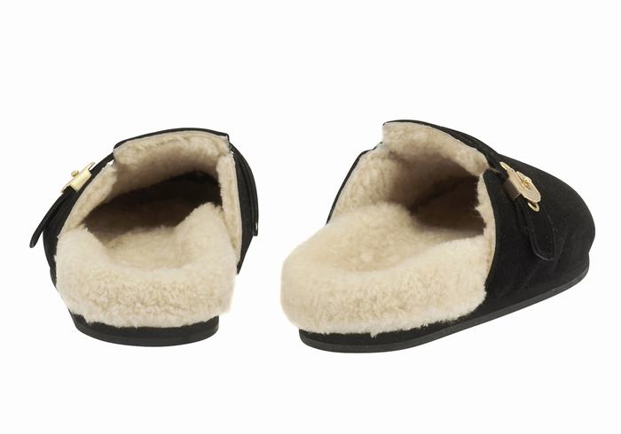 Women Ancient Greek Sandals Vasilitsa Slippers Black | CCG8435KM